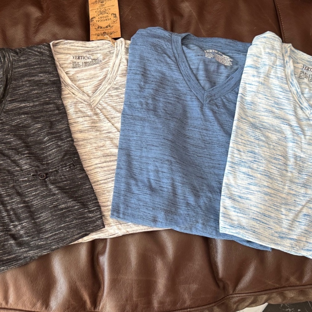 KEEP or RESELL! 4 NWT V-neck Pocket T-shirts 4 PACK! SLIM FIT $128 retail! - Picture 16 of 16